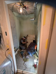 お湯が真上から降り注ぎシャワーだけでもたっぷりリラックス 世田谷区I様邸 お湯が真上から降り注ぎシャワーだけでもたっぷりリラックス 世田谷区I様邸